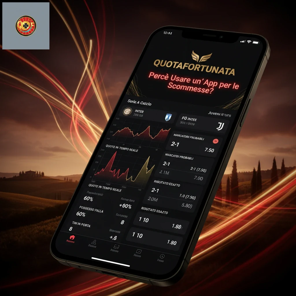 Interfaccia di un'applicazione mobile per il monitoraggio di quote e statistiche sportive