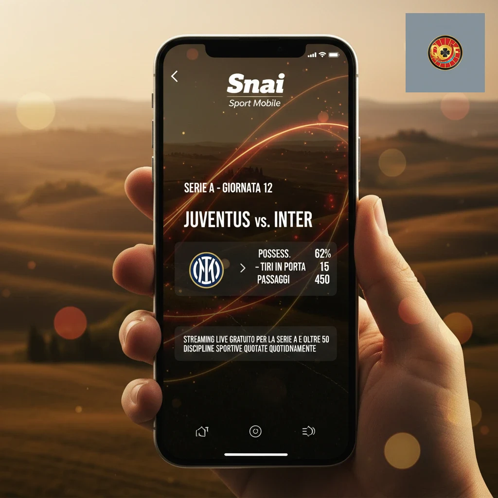 Interfaccia applicazione Snai con quote calcio e palinsesto completo