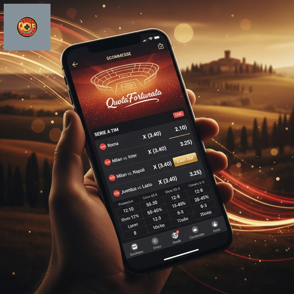 Schermata applicazione Eurobet per scommesse in tempo reale su smartphone
